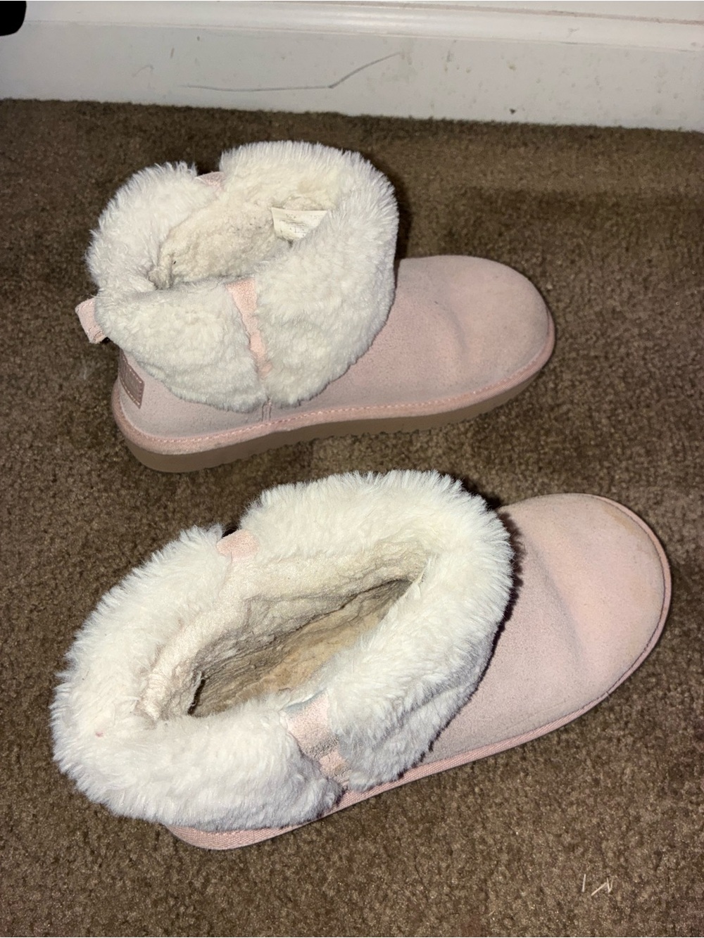 Koolaburra Soft Pink Faux-Fur Ankle Boot